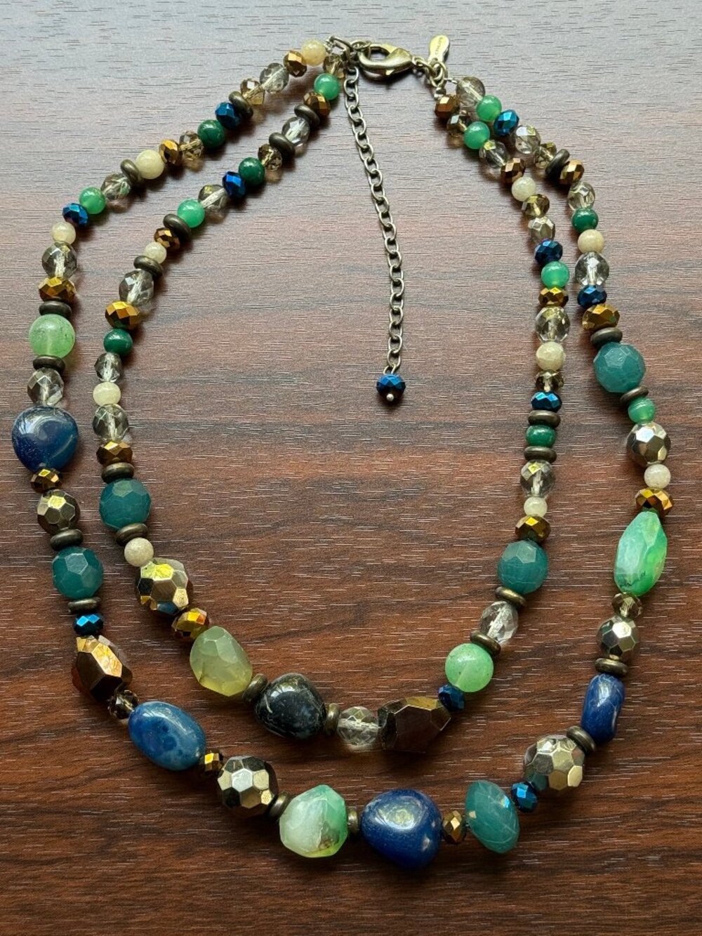 Chunky Chico's Necklace in Seahawks Colors